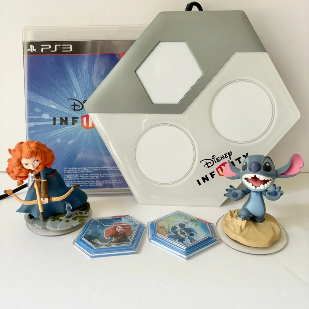 Disney Infinity 2.0 Starter Pack Portal Base Pad Brave Stitch Lot